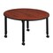 Regency Round Mobile Tables, 48 W, 48 L, 23-34 H, Wood, Metal, Cherry TB48RNDCHAPCBK - alternate 2